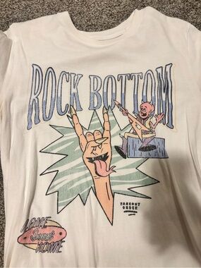 Takeout Order Rock Bottom Graphic Short-Sleeve Tee - White